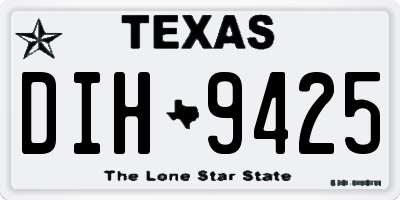 TX license plate DIH9425