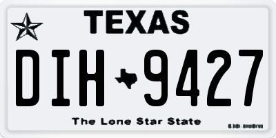 TX license plate DIH9427