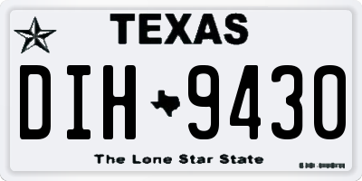 TX license plate DIH9430
