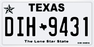 TX license plate DIH9431