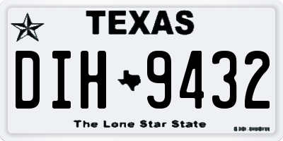 TX license plate DIH9432