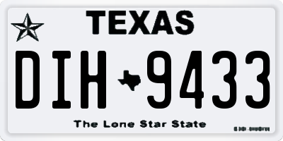 TX license plate DIH9433