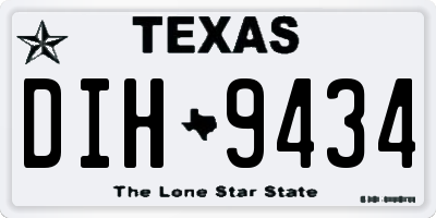 TX license plate DIH9434
