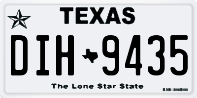 TX license plate DIH9435