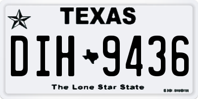 TX license plate DIH9436