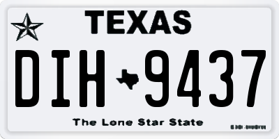 TX license plate DIH9437