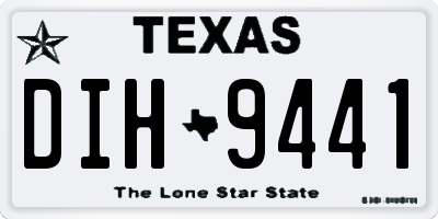 TX license plate DIH9441