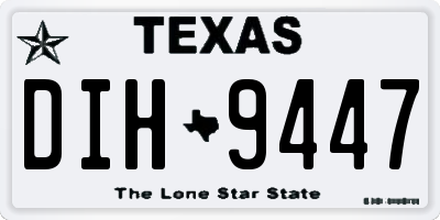 TX license plate DIH9447
