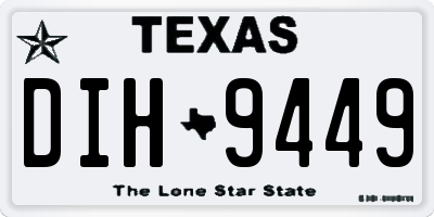 TX license plate DIH9449