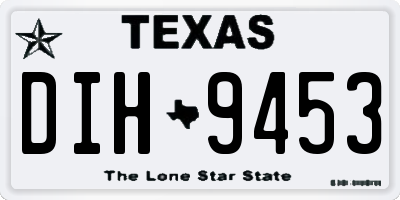 TX license plate DIH9453
