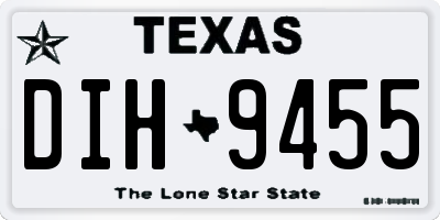 TX license plate DIH9455