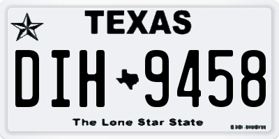 TX license plate DIH9458