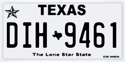 TX license plate DIH9461