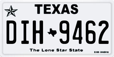 TX license plate DIH9462