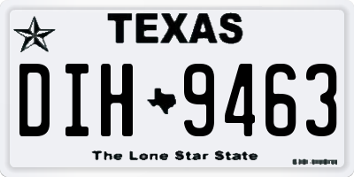 TX license plate DIH9463