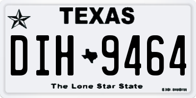 TX license plate DIH9464