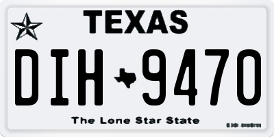 TX license plate DIH9470
