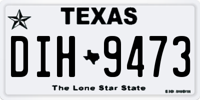 TX license plate DIH9473