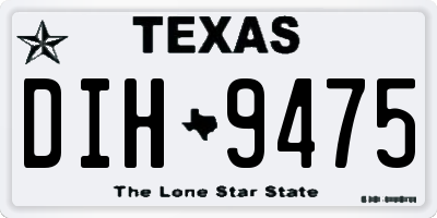 TX license plate DIH9475