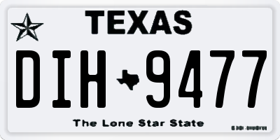TX license plate DIH9477