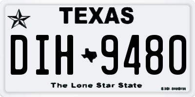 TX license plate DIH9480