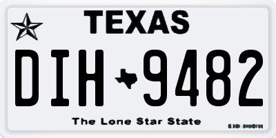 TX license plate DIH9482