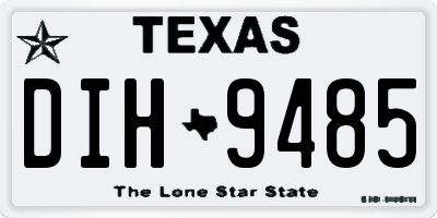 TX license plate DIH9485