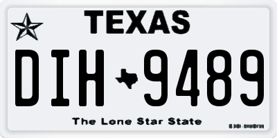TX license plate DIH9489
