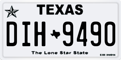 TX license plate DIH9490
