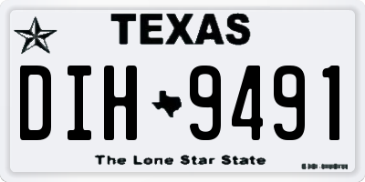 TX license plate DIH9491