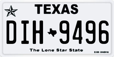TX license plate DIH9496
