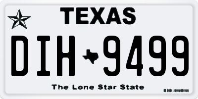 TX license plate DIH9499