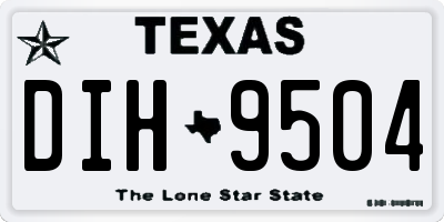 TX license plate DIH9504