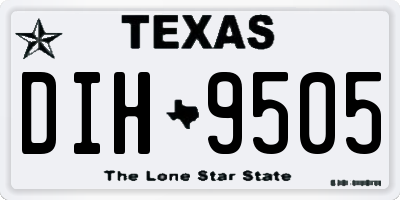 TX license plate DIH9505