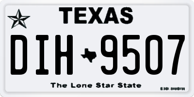 TX license plate DIH9507