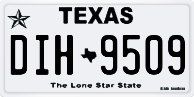 TX license plate DIH9509