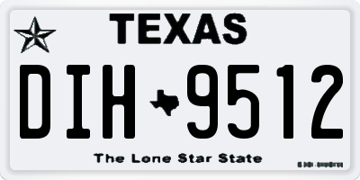TX license plate DIH9512