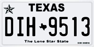 TX license plate DIH9513