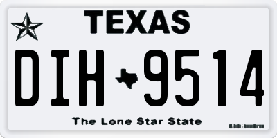 TX license plate DIH9514