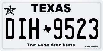 TX license plate DIH9523