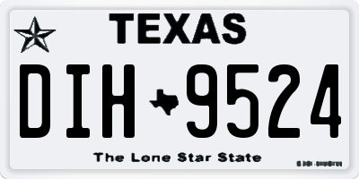 TX license plate DIH9524