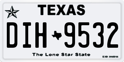 TX license plate DIH9532