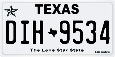 TX license plate DIH9534