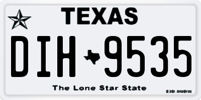 TX license plate DIH9535