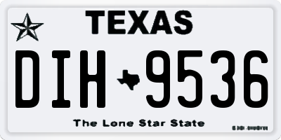 TX license plate DIH9536