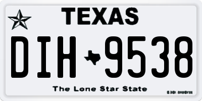 TX license plate DIH9538
