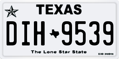 TX license plate DIH9539