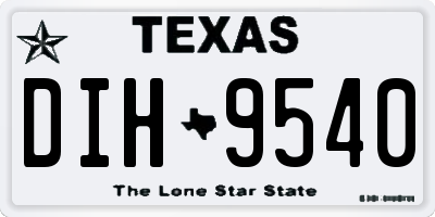 TX license plate DIH9540