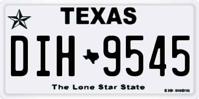 TX license plate DIH9545