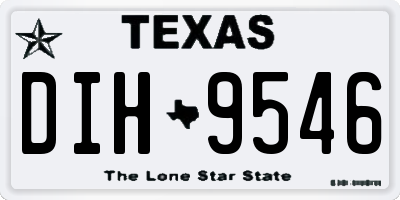 TX license plate DIH9546
